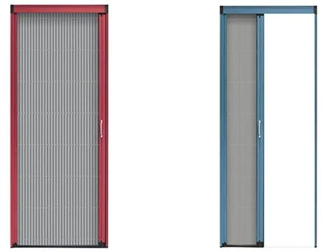 Single Open Pleated Screen Door